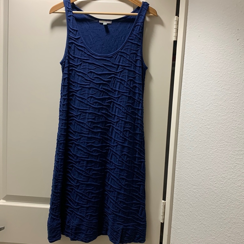 Horny Toad Samba Wave Tank Textured Dress Blue Size Medium